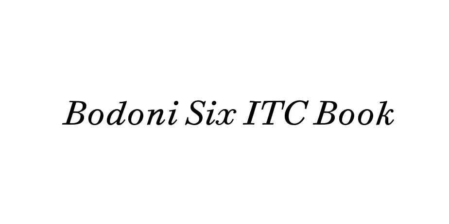 Fonte Bodoni Six ITC Book