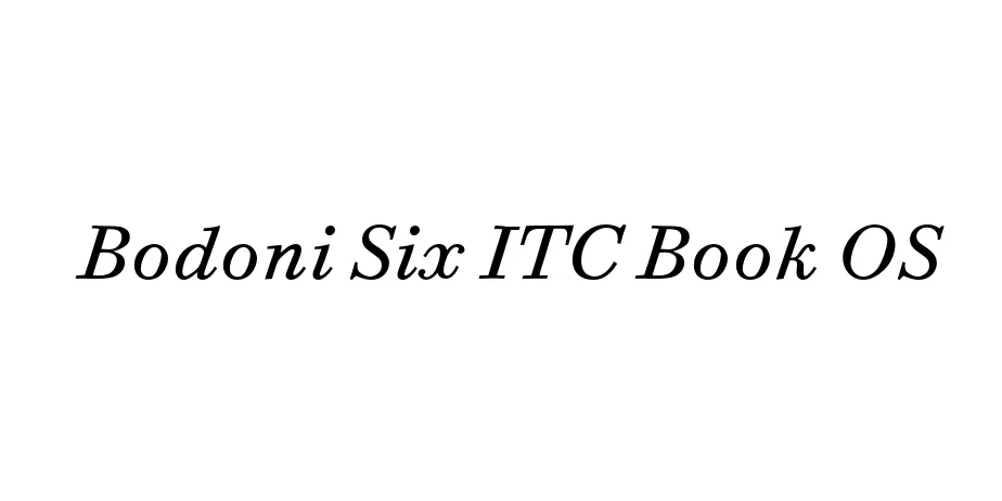 Fonte Bodoni Six ITC Book OS