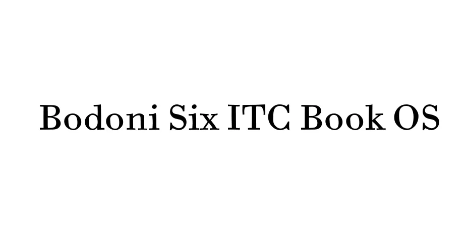 Fonte Bodoni Six ITC Book OS