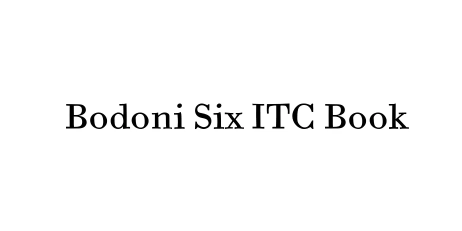 Fonte Bodoni Six ITC Book