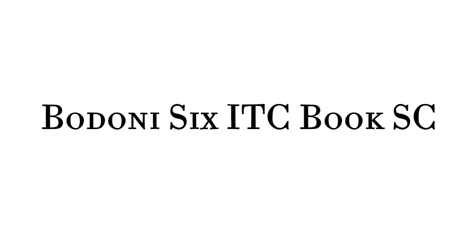 Fonte Bodoni Six ITC Book SC