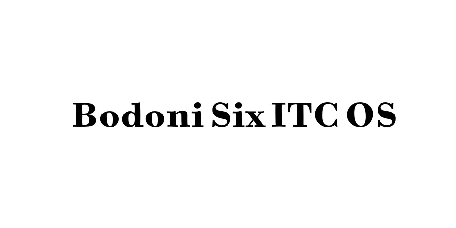 Fonte Bodoni Six ITC OS