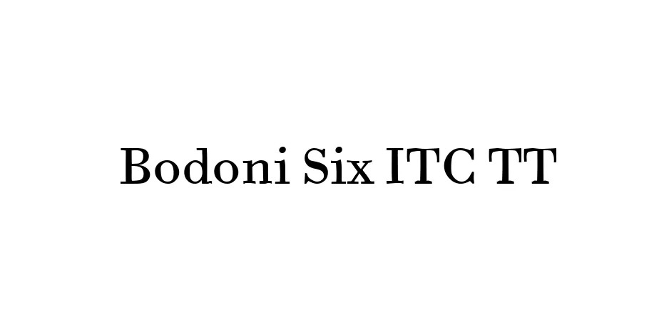 Fonte Bodoni Six ITC TT