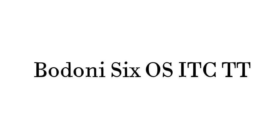 Fonte Bodoni Six OS ITC TT