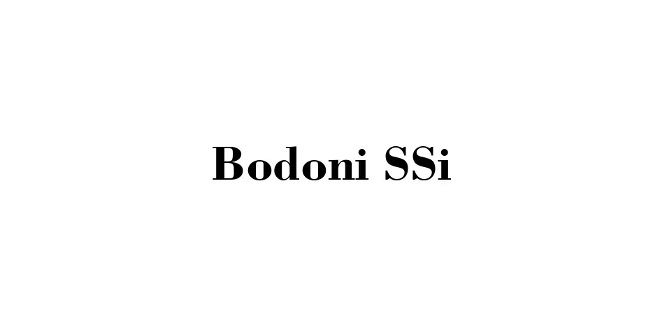 Fonte Bodoni SSi