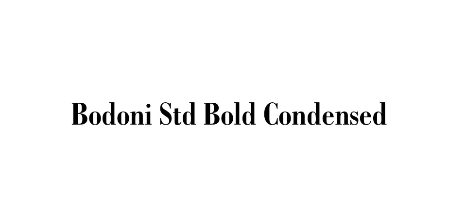 Fonte Bodoni Std Bold Condensed