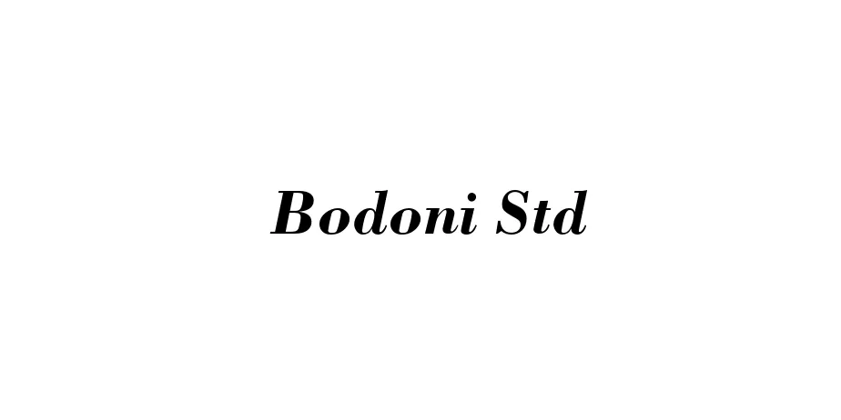 Fonte Bodoni Std