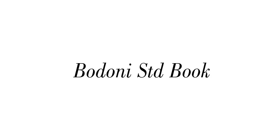 Fonte Bodoni Std Book