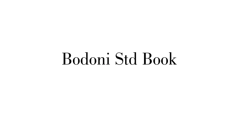 Fonte Bodoni Std Book