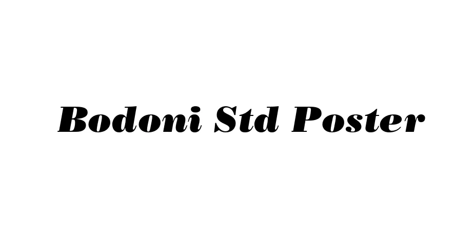 Fonte Bodoni Std Poster