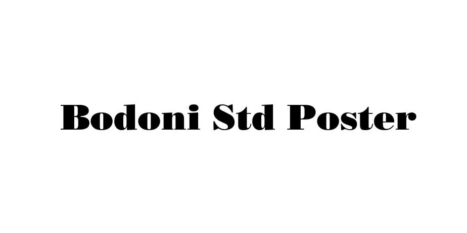 Fonte Bodoni Std Poster