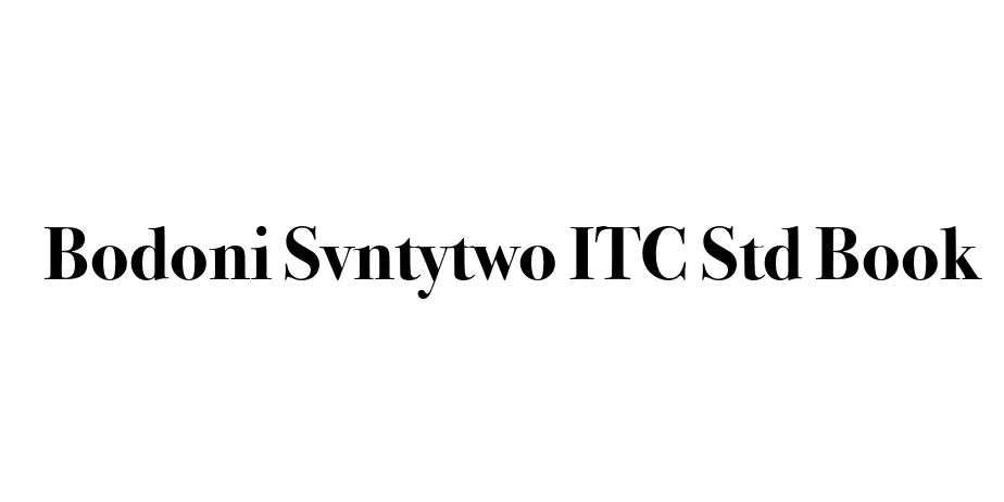 Fonte Bodoni Svntytwo ITC Std Book