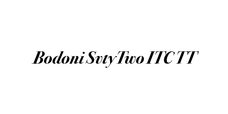 Fonte Bodoni SvtyTwo ITC TT