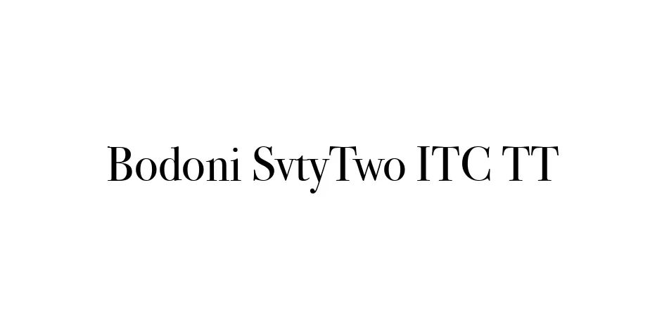 Fonte Bodoni SvtyTwo ITC TT