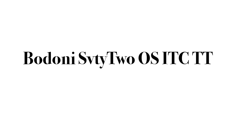 Fonte Bodoni SvtyTwo OS ITC TT