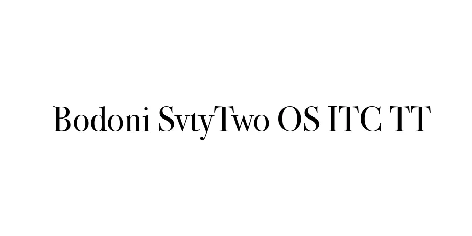 Fonte Bodoni SvtyTwo OS ITC TT