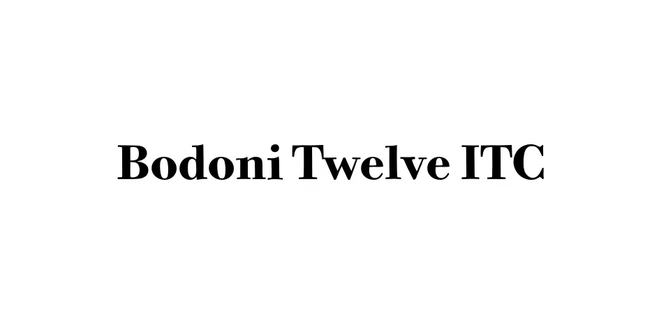 Fonte Bodoni Twelve ITC