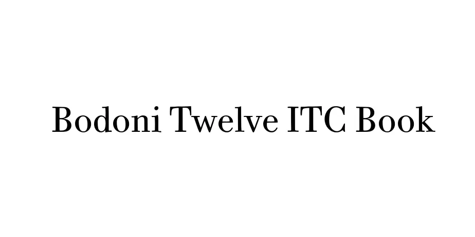 Fonte Bodoni Twelve ITC Book