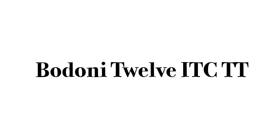 Fonte Bodoni Twelve ITC TT