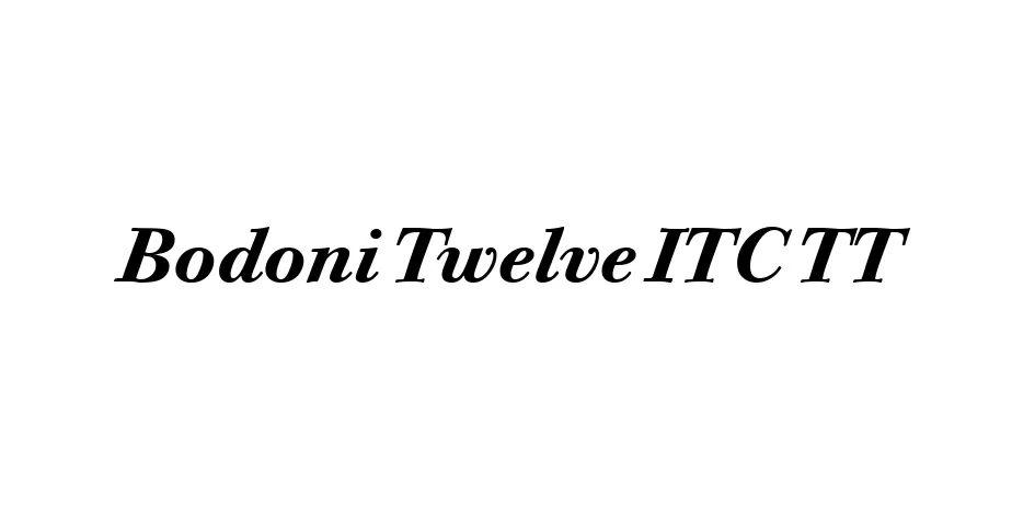 Fonte Bodoni Twelve ITC TT