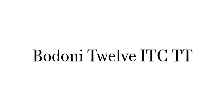 Fonte Bodoni Twelve ITC TT