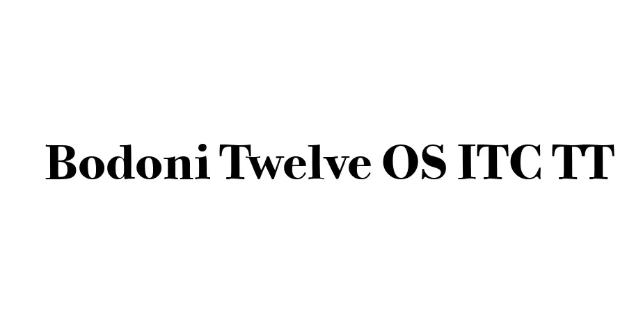 Fonte Bodoni Twelve OS ITC TT