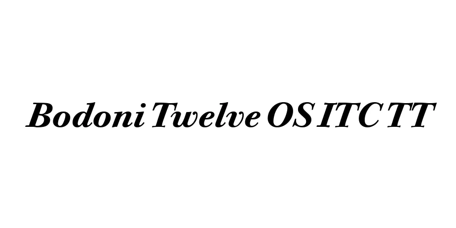 Fonte Bodoni Twelve OS ITC TT