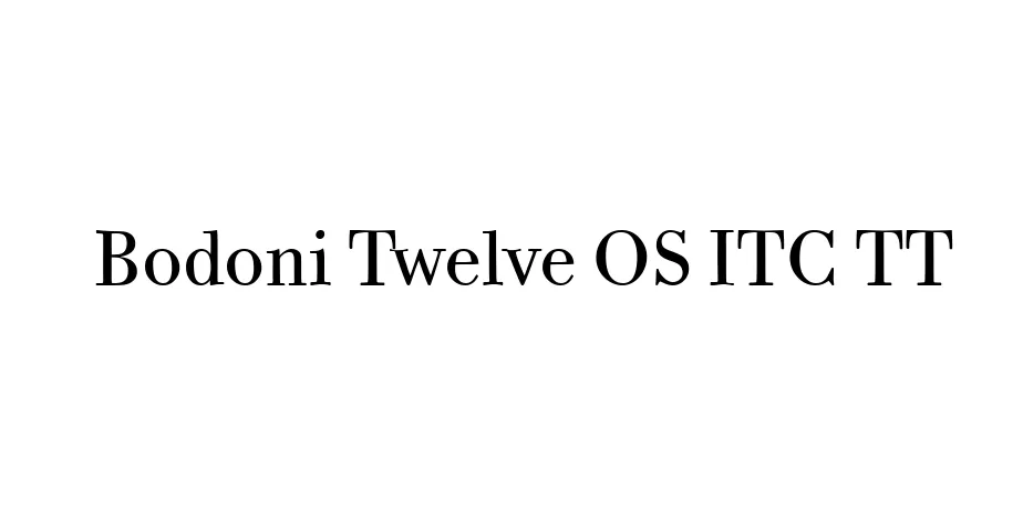 Fonte Bodoni Twelve OS ITC TT