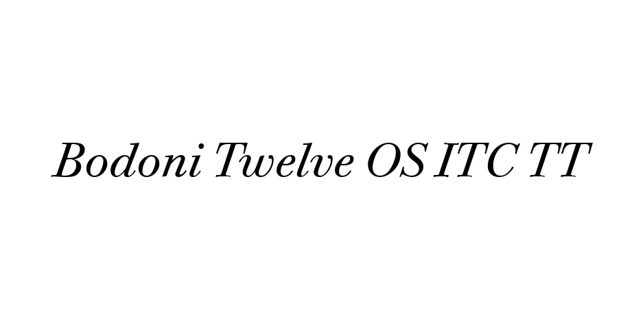 Fonte Bodoni Twelve OS ITC TT