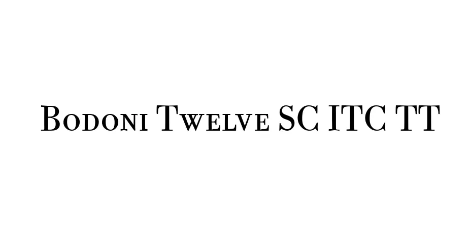 Fonte Bodoni Twelve SC ITC TT