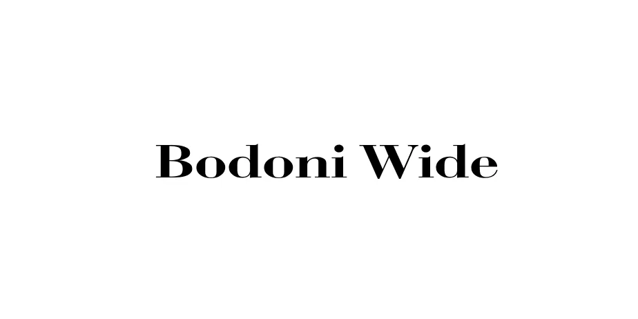 Fonte Bodoni Wide