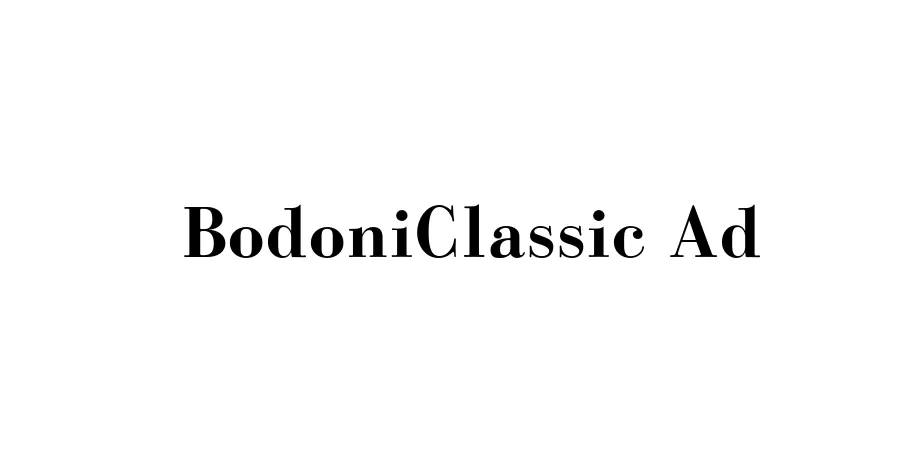 Fonte BodoniClassic Ad