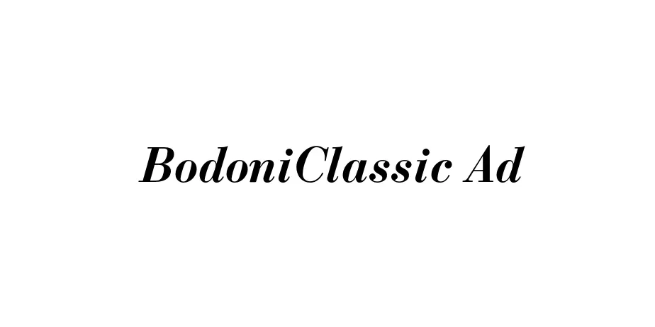 Fonte BodoniClassic Ad