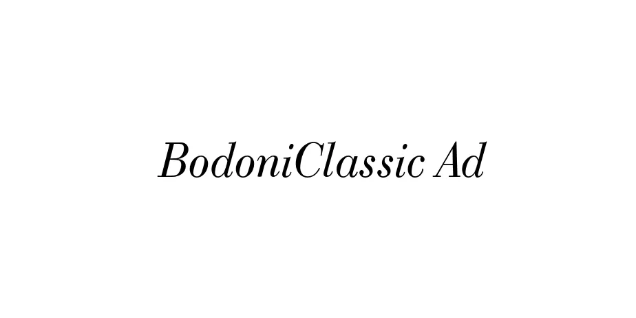 Fonte BodoniClassic Ad