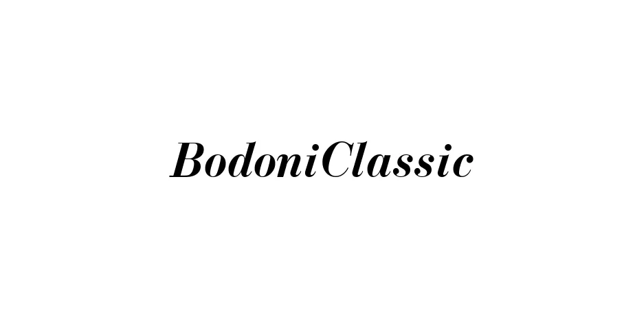 Fonte BodoniClassic