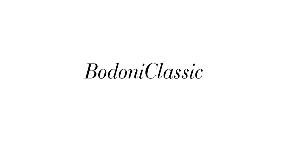 Fonte BodoniClassic