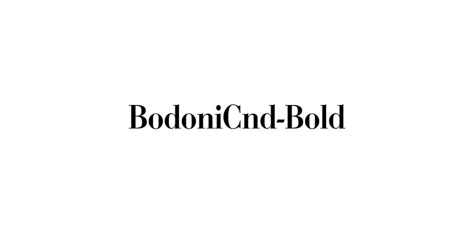 Fonte BodoniCnd-Bold