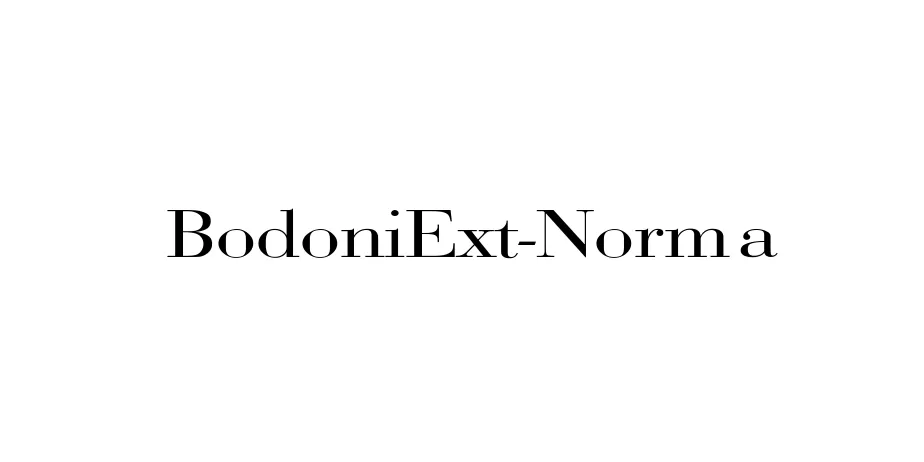 Fonte BodoniExt-Norma