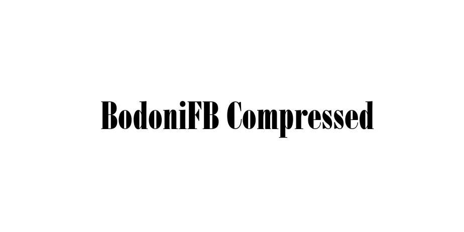 Fonte BodoniFB Compressed