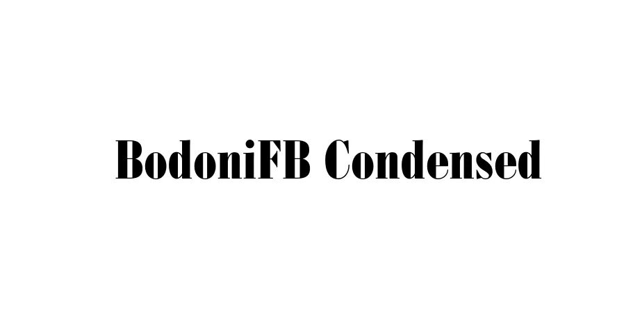 Fonte BodoniFB Condensed