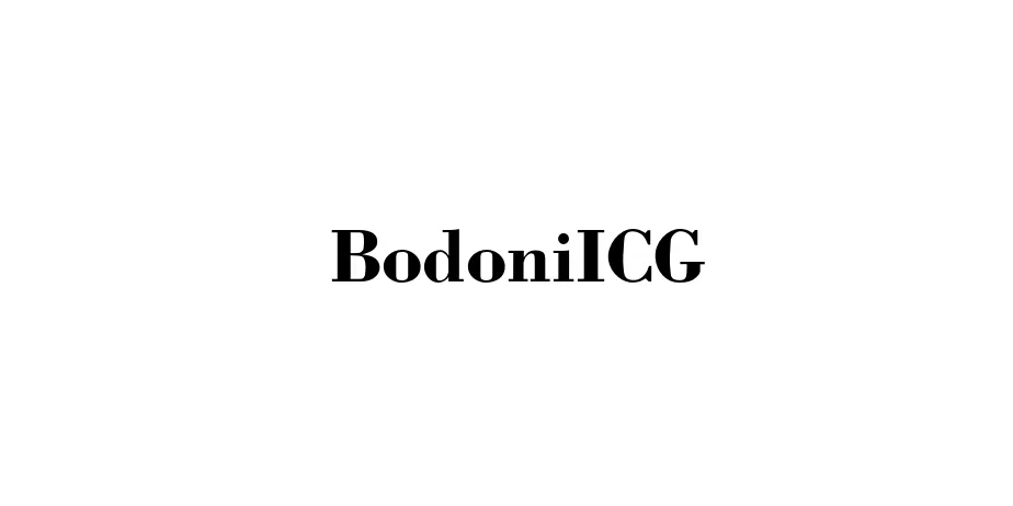 Fonte BodoniICG