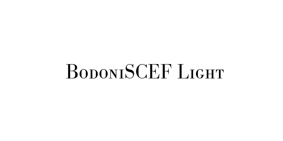 Fonte BodoniSCEF Light