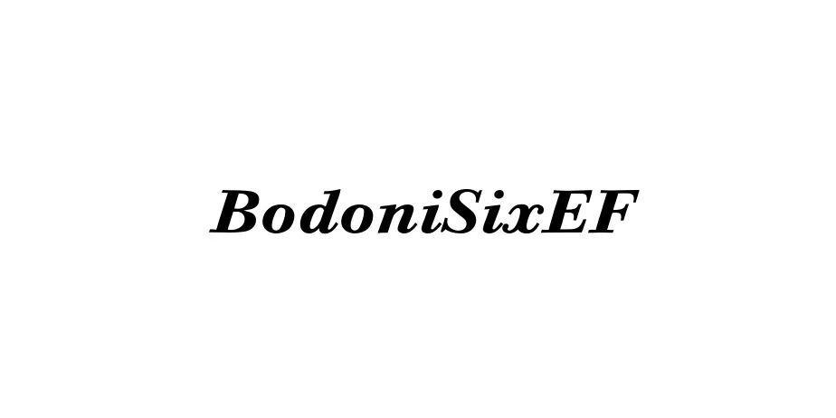 Fonte BodoniSixEF