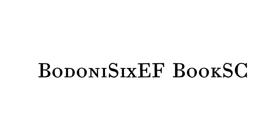 Fonte BodoniSixEF BookSC