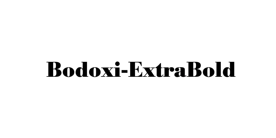 Fonte Bodoxi-ExtraBold