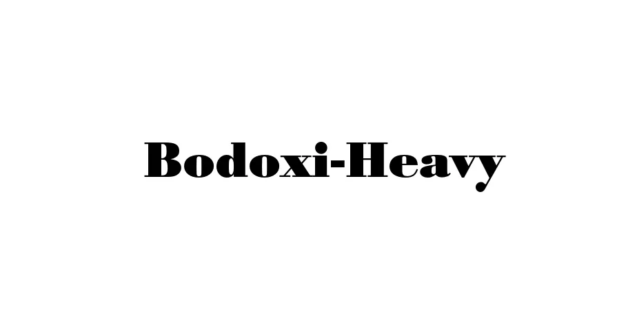 Fonte Bodoxi-Heavy