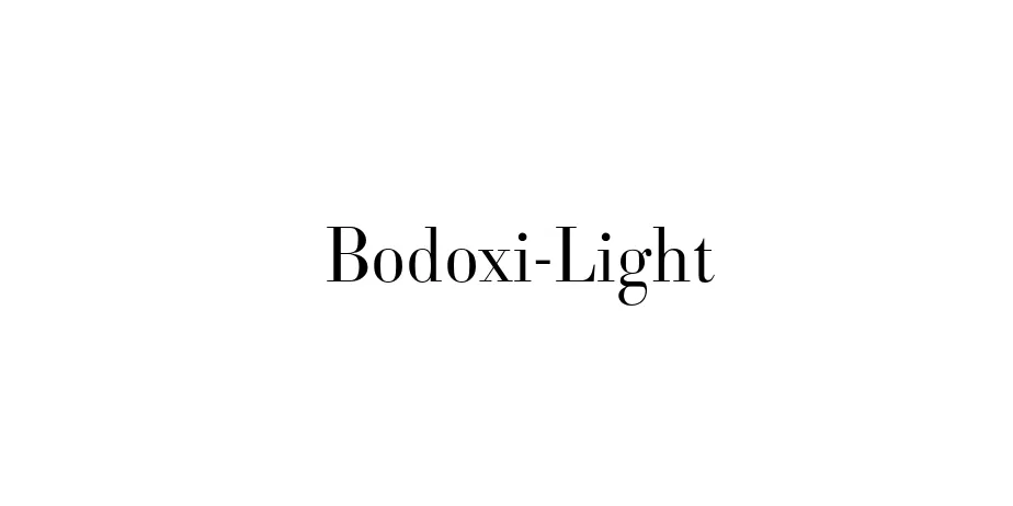 Fonte Bodoxi-Light