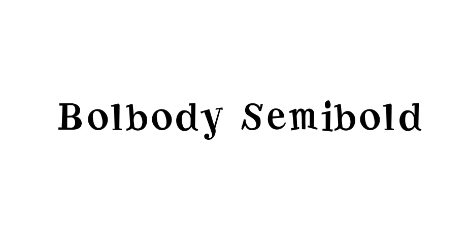 Fonte Bolbody Semibold