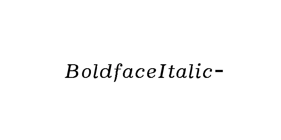 Fonte BoldfaceItalic-