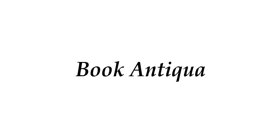 Fonte Book Antiqua